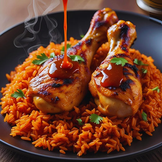 Jollof and Chicken Meal